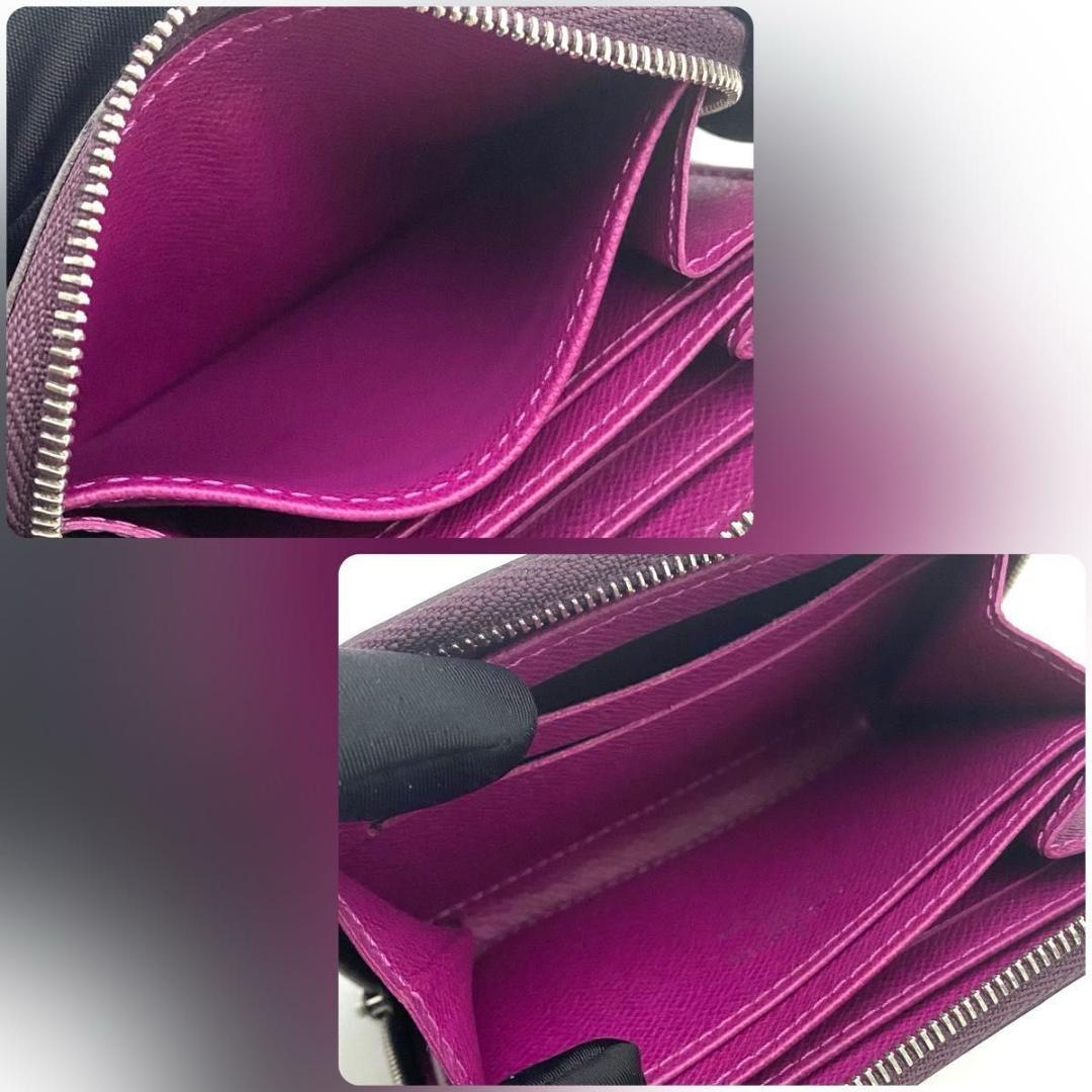 【極美品】ルイヴィトン エピ ジッピーパース カシス ラウンドファスナー