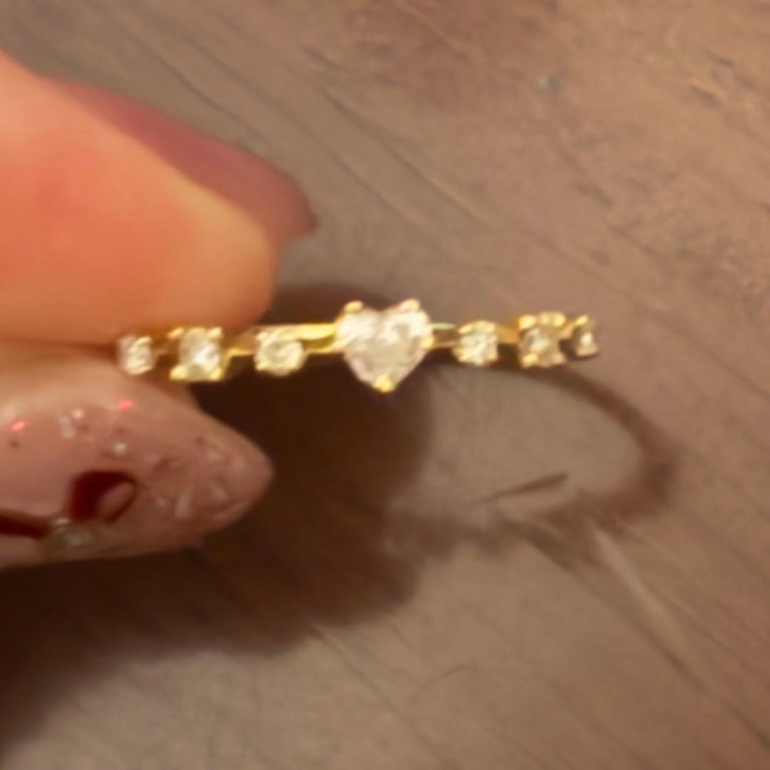 定価11万9900円 AHKAH ハートシェイプ ダイヤモンド リング 9.5号