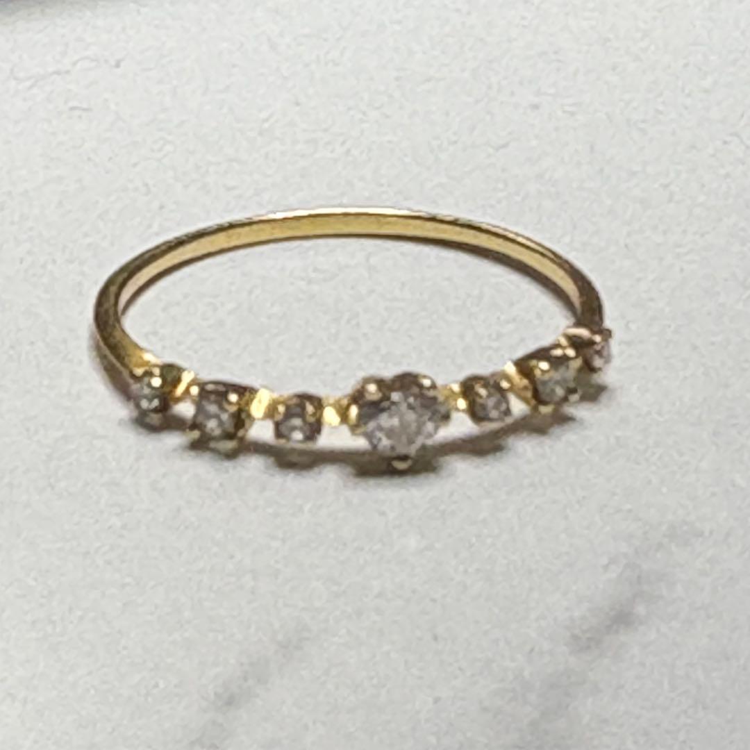 定価11万9900円 AHKAH ハートシェイプ ダイヤモンド リング 9.5号