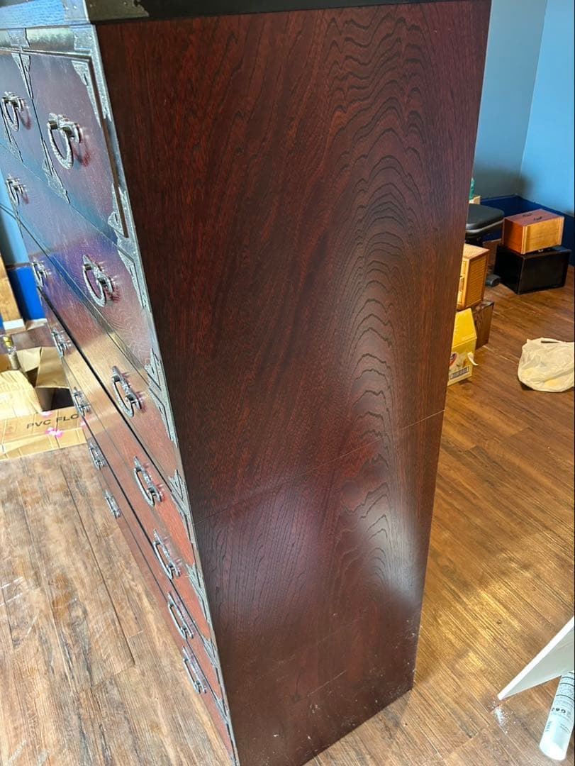 木製ダークブラウン　引き出し箪笥