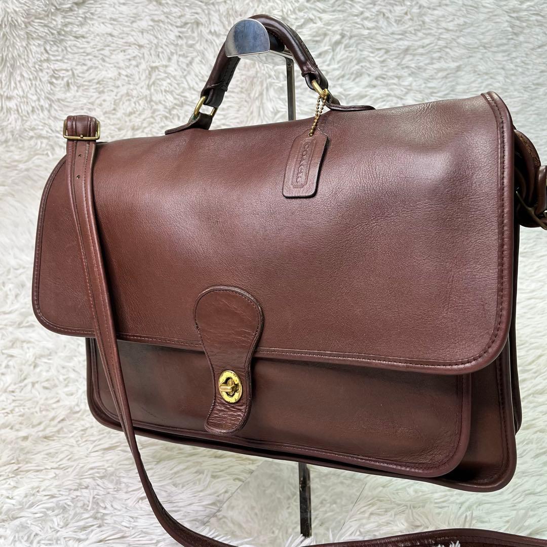 希少✨COACH コーチ ビンテージ 5180 ブルリーフケース 2way