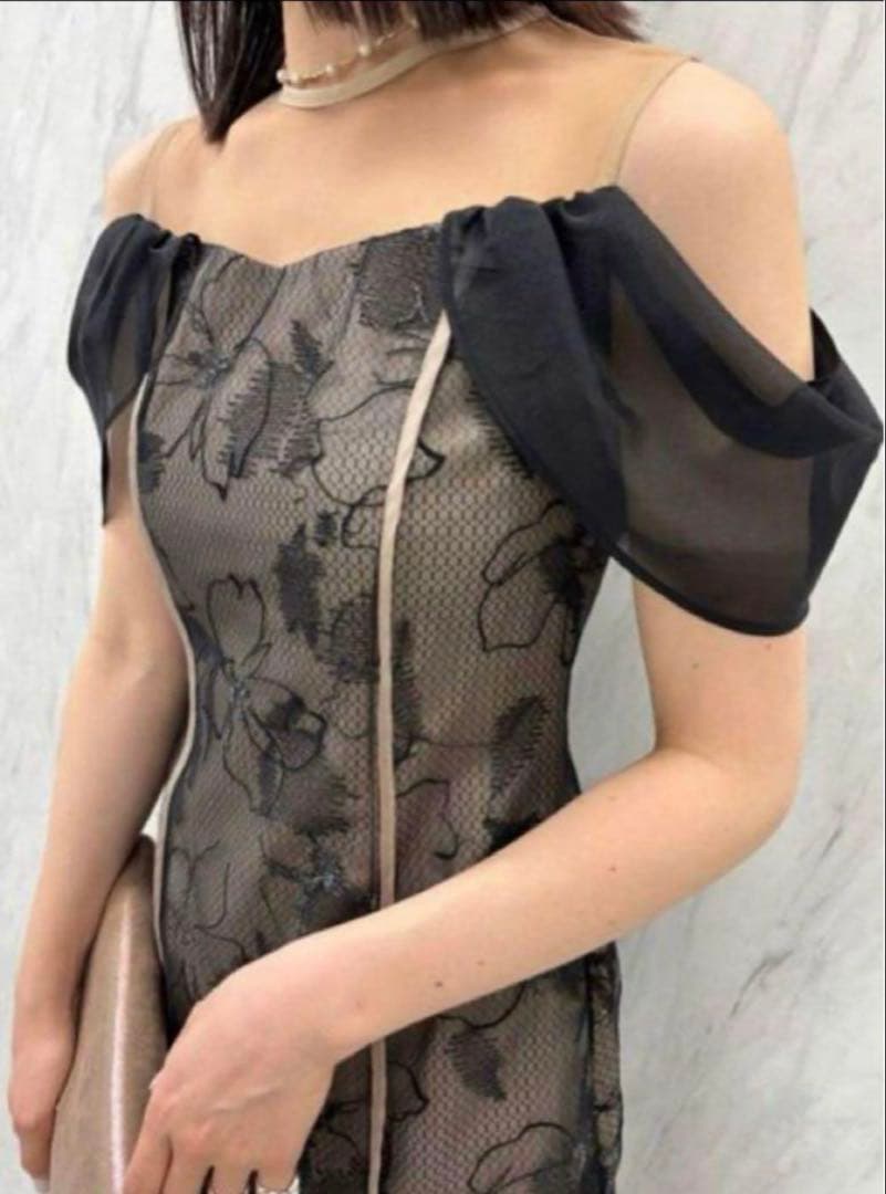 新品 LAGUNAMOON オフショル ワンピース 結婚式 ドレス ラグナムーン