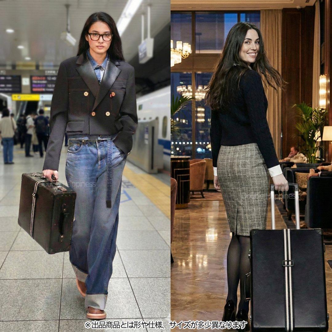 美品★グローブトロッター２輪／21インチ３５Ｌ中古トロリースーツケース鍵ベルト付