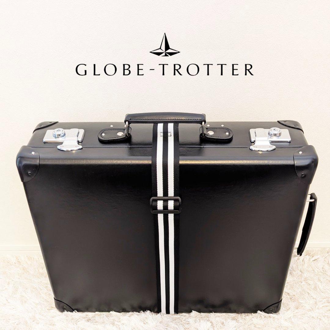 美品★グローブトロッター２輪／21インチ３５Ｌ中古トロリースーツケース鍵ベルト付