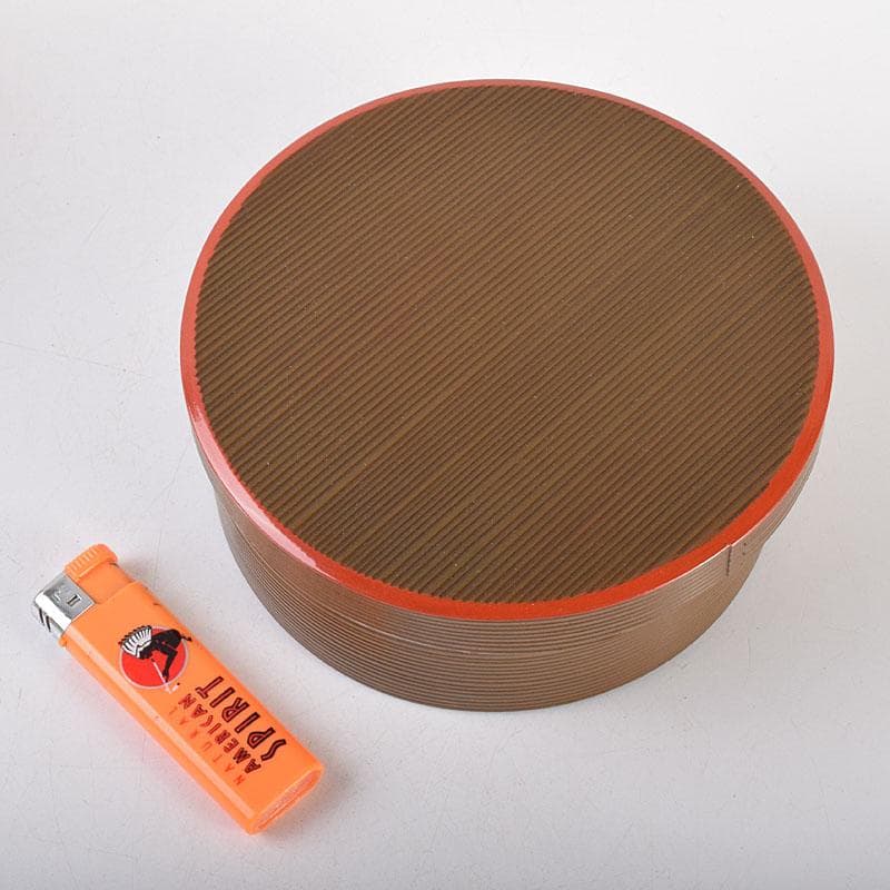 漆匠　川端近左造　青漆糸目丸菓子器　共箱　N　7044