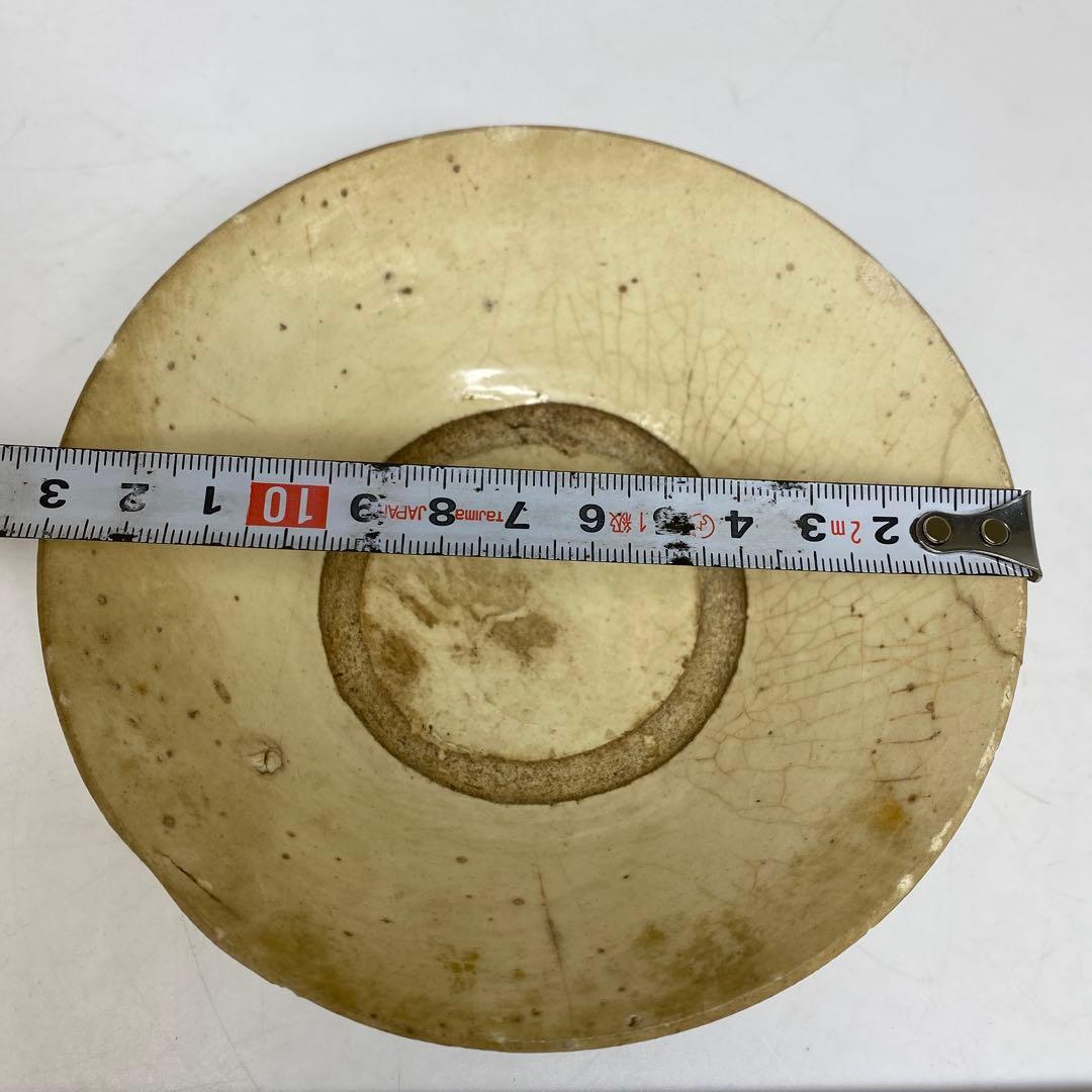 古代　中国磁州窯　茶碗　幅約13.3㎝ 東さ7-0330☆2F