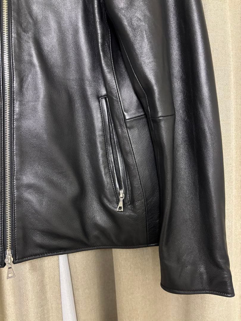 BEAMS HEART シープスキンレザーシングルライダースジャケット XL