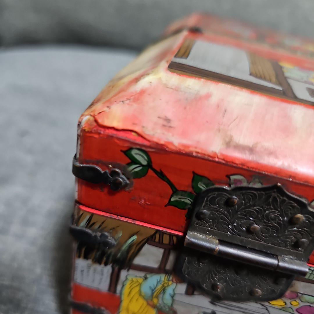 韓国 高麗華角 宝石箱 錠前付き 写し