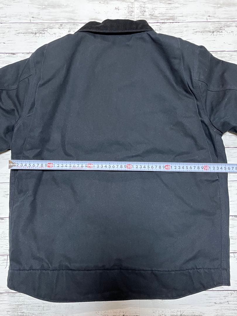 早い者勝ち ブラック デトロイトジャケット ダック地 M カーハート