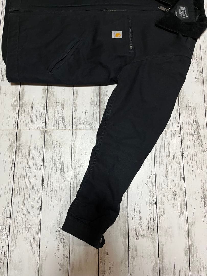 早い者勝ち ブラック デトロイトジャケット ダック地 M カーハート