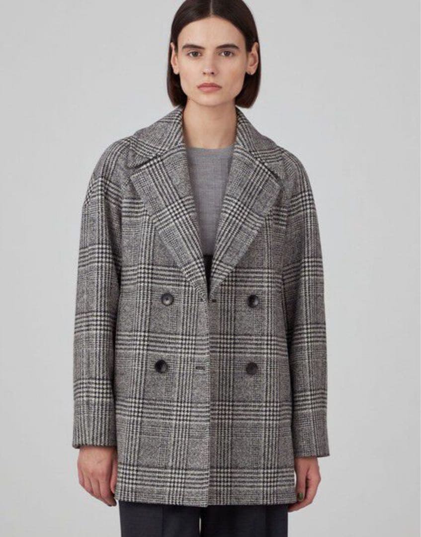 TOMORROWLANDcollection ウールカシミヤグレンチェックコート