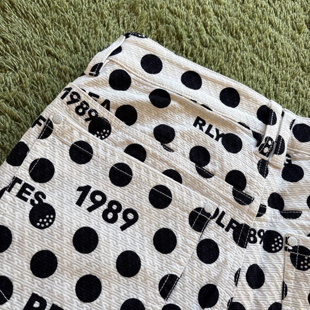 パーリーゲイツ☆タグ付き新品 アートピケ ドット×ロゴ柄 パンツ