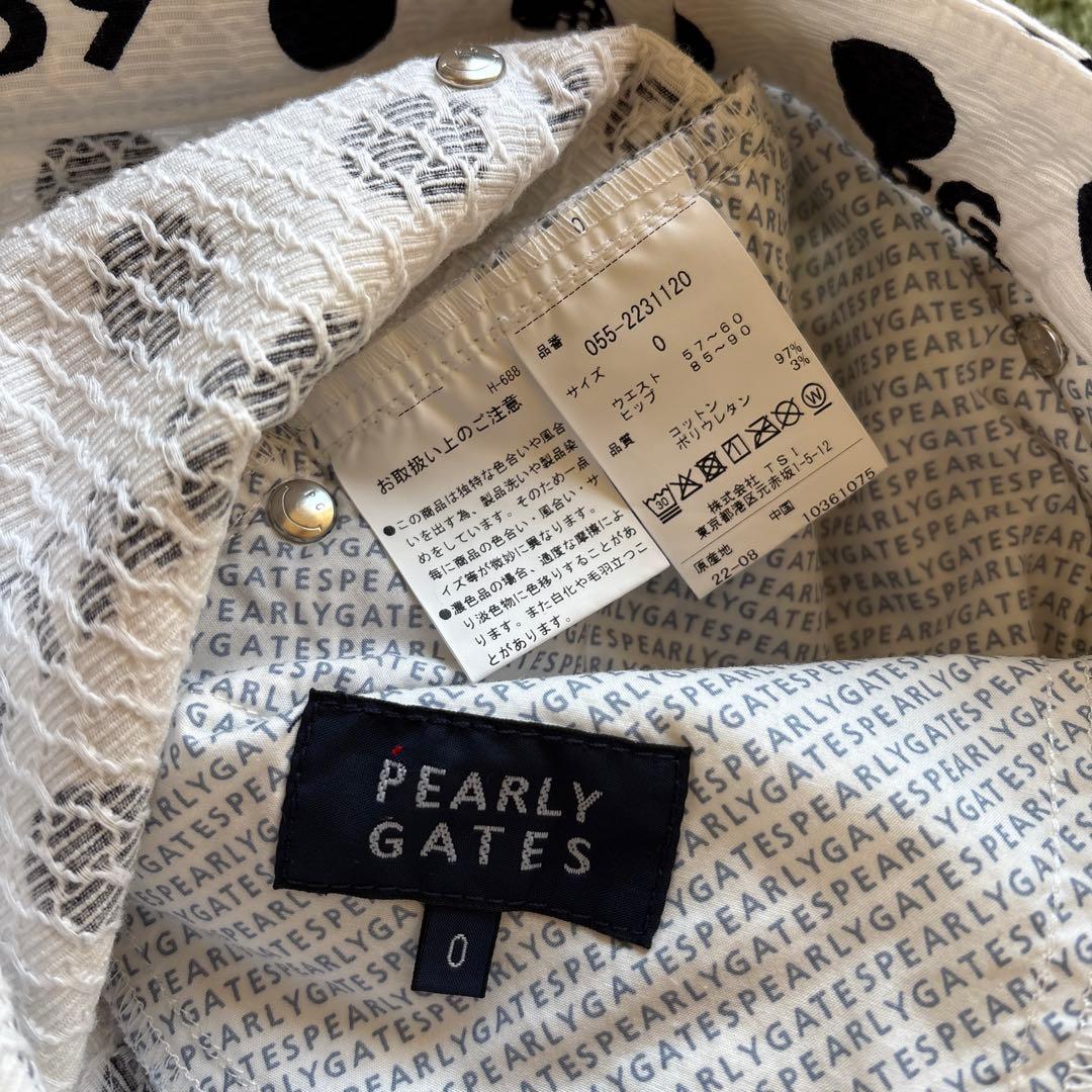 パーリーゲイツ☆タグ付き新品 アートピケ ドット×ロゴ柄 パンツ