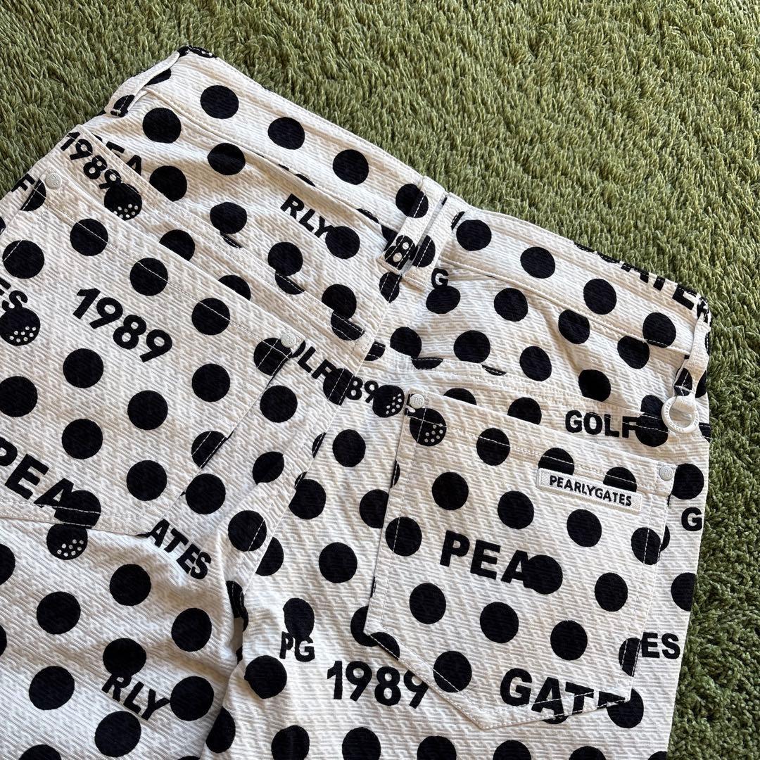 パーリーゲイツ☆タグ付き新品 アートピケ ドット×ロゴ柄 パンツ