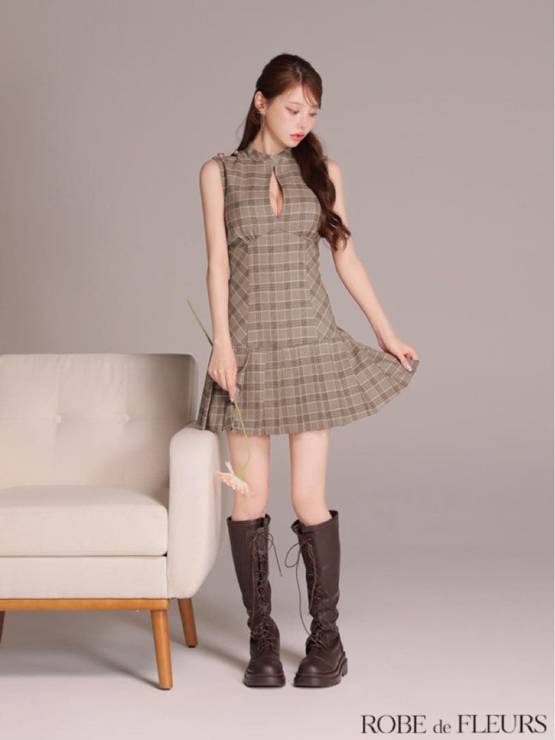 XSブラウン 3389 ローブドフルール　キャバドレスAngelR