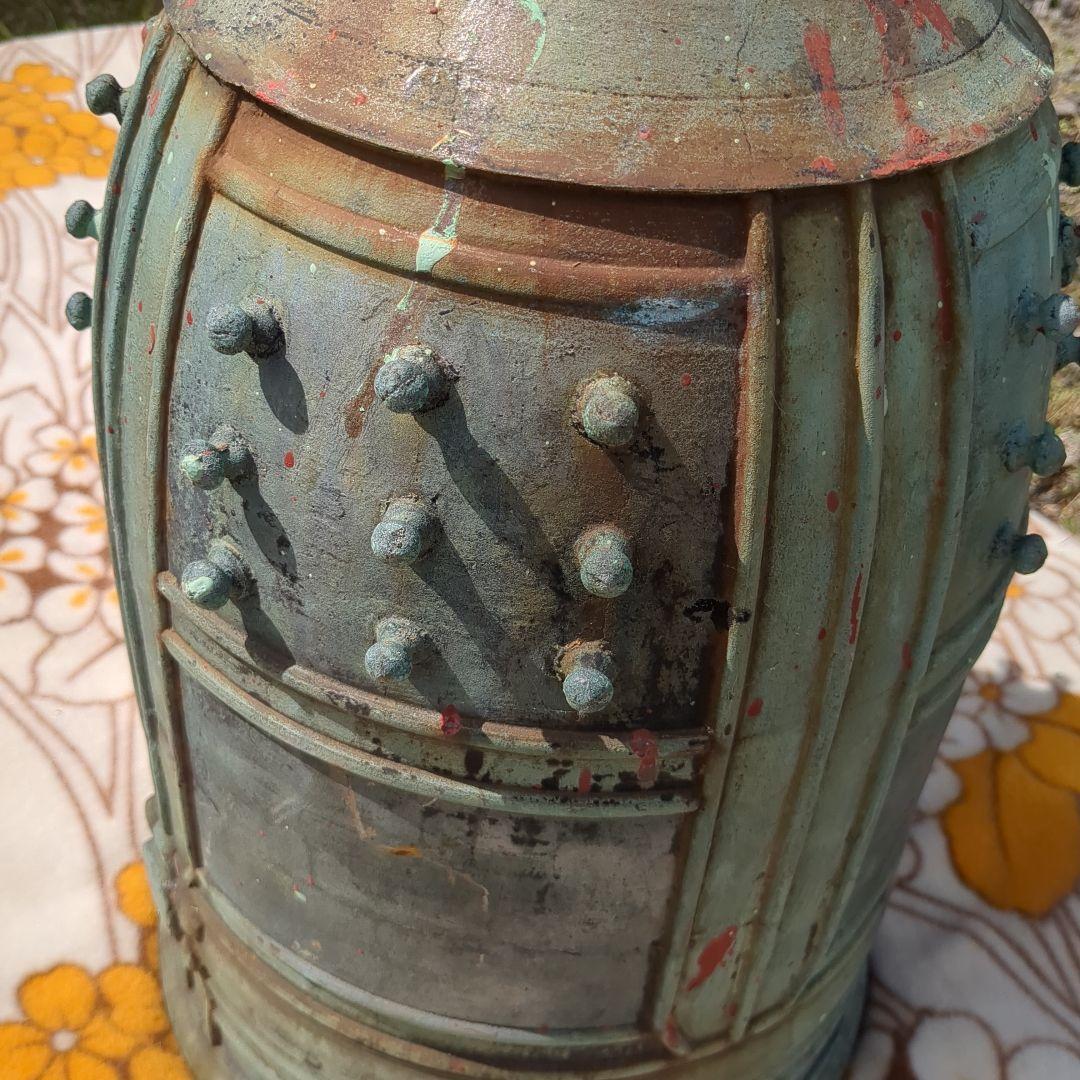 半鐘 双龍頭 釣鐘 梵鐘 青銅 古銅 真鍮 アンティーク 骨董 レトロ