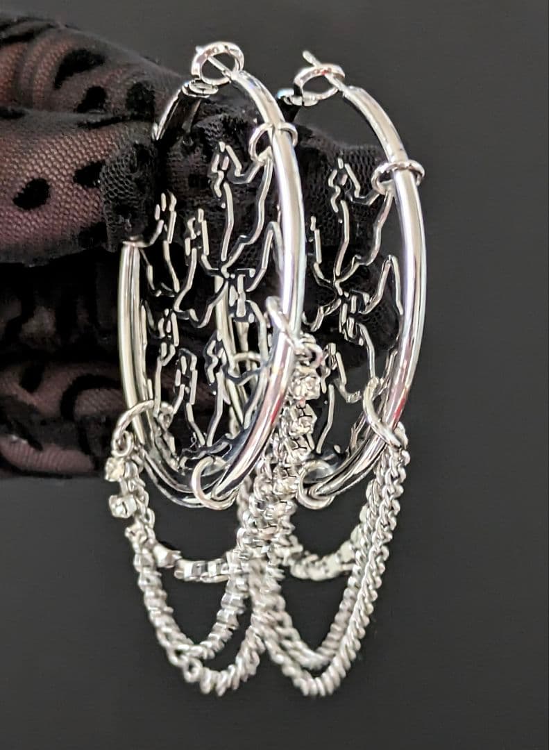 vivienne westwood 透かし彫り ORB クリスタル フープピアス