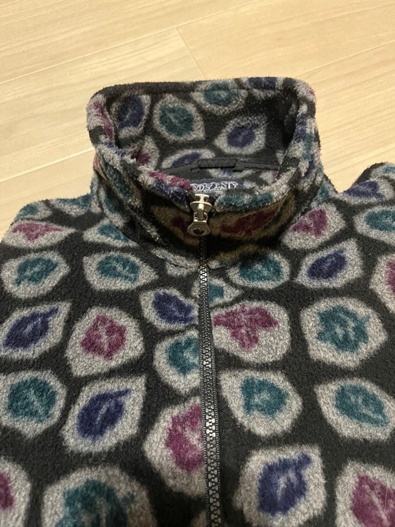 レア　90s lands end 総柄フリース