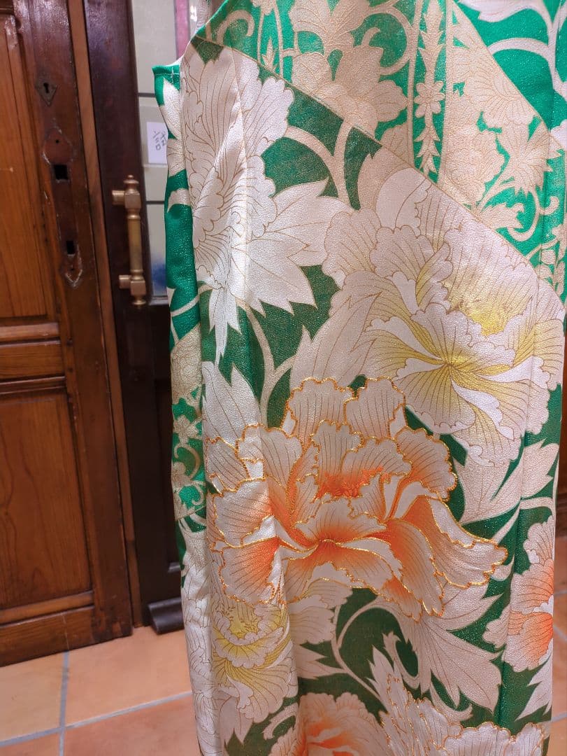 着物リメイクノースリーブワンピース＆羽織