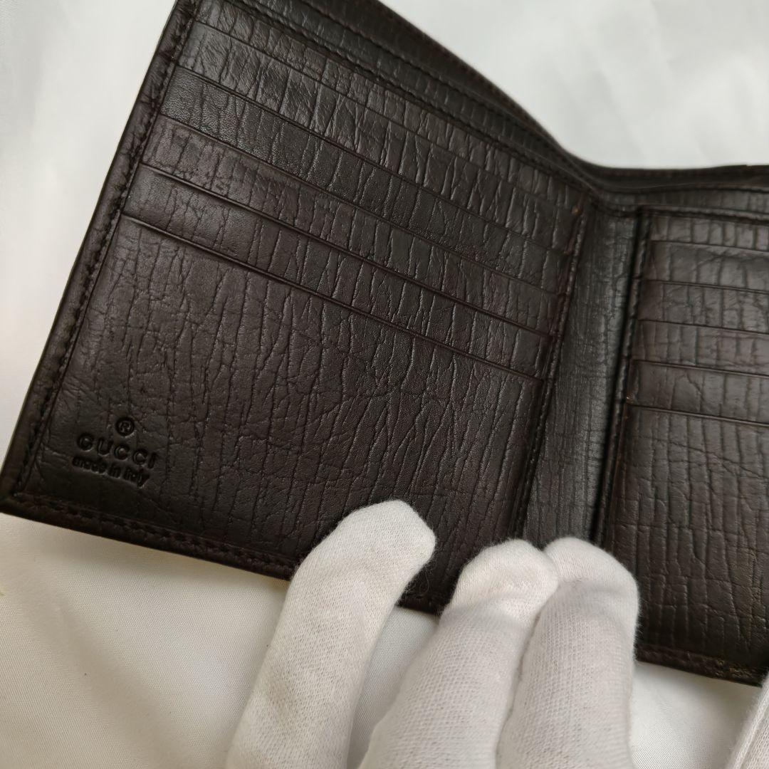 美品　GUCCI グッチ 三つ折り財布 GGキャンバス シェリーライン