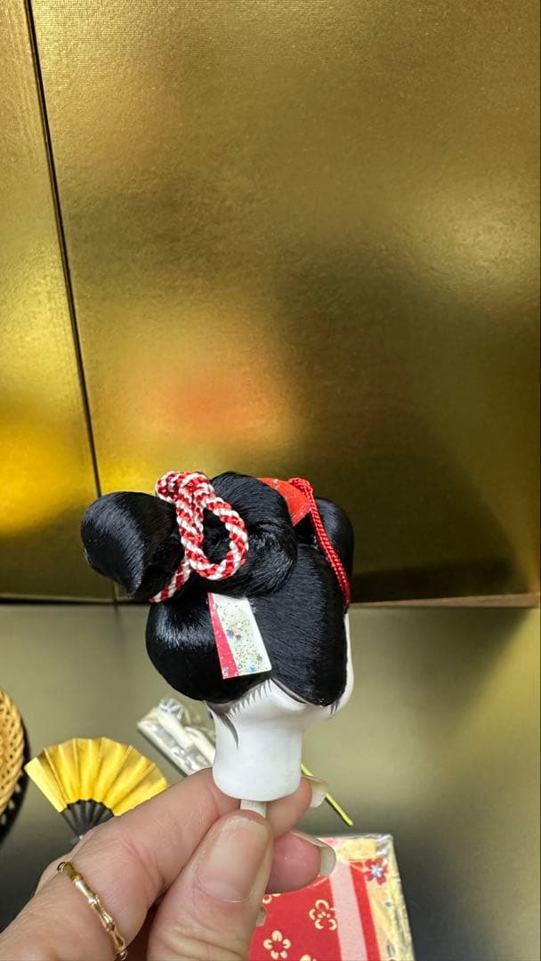 舞妓さん　キメコミ人形材料セット　豆扇子　かんざし付き