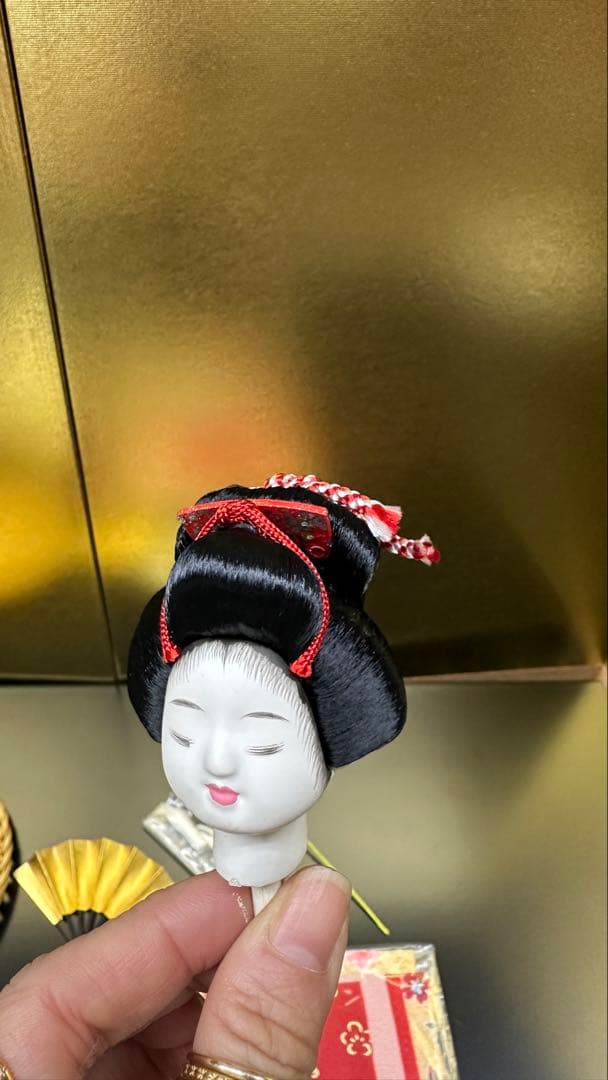 舞妓さん　キメコミ人形材料セット　豆扇子　かんざし付き