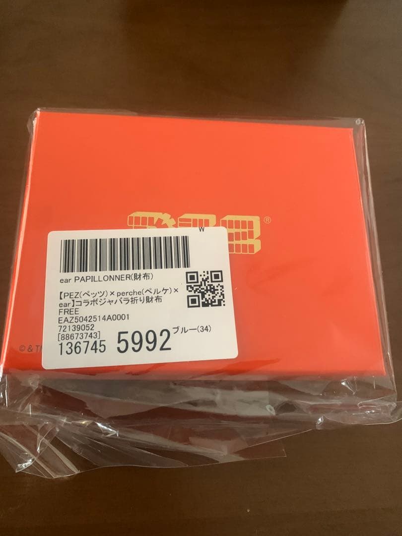 PEZ 刺繍キャラクター 二つ折り財布 ブルー　新品未使用品