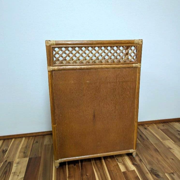 籐 ラタン チェスト 収納 タンス ４段　インテリア アンティーク 棚