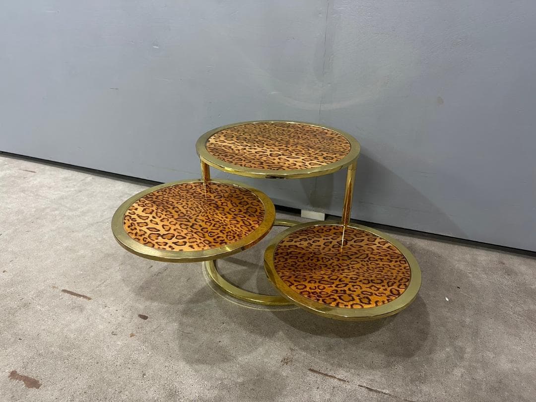 円型スライドテーブル ラウンドテーブル ガラステーブル サイドテーブル テーブル