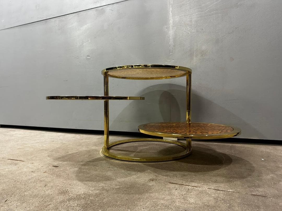 円型スライドテーブル ラウンドテーブル ガラステーブル サイドテーブル テーブル