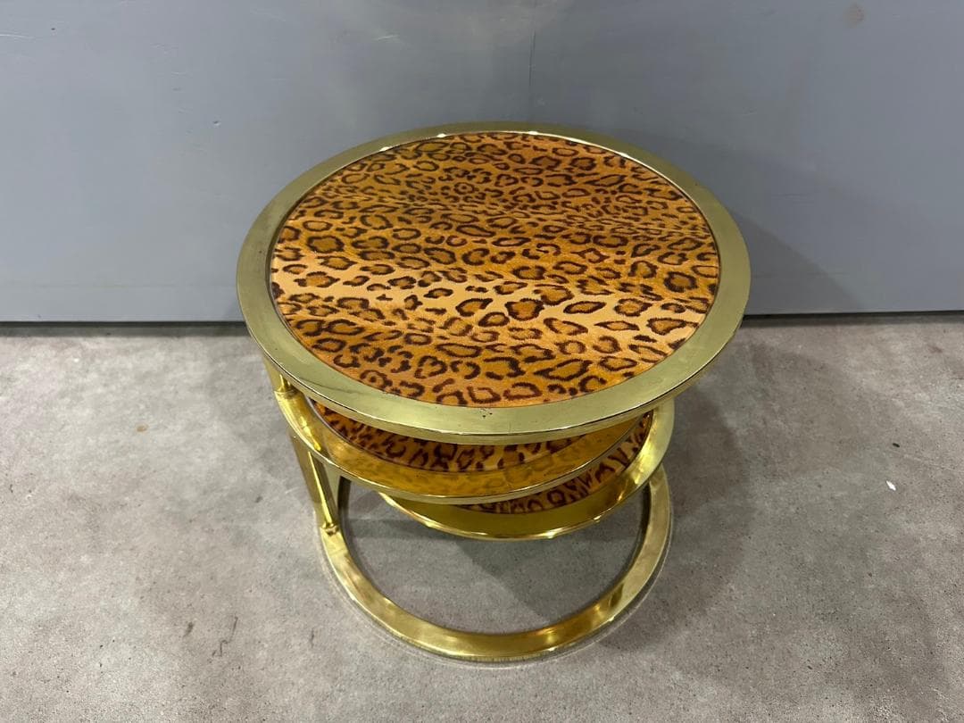 円型スライドテーブル ラウンドテーブル ガラステーブル サイドテーブル テーブル