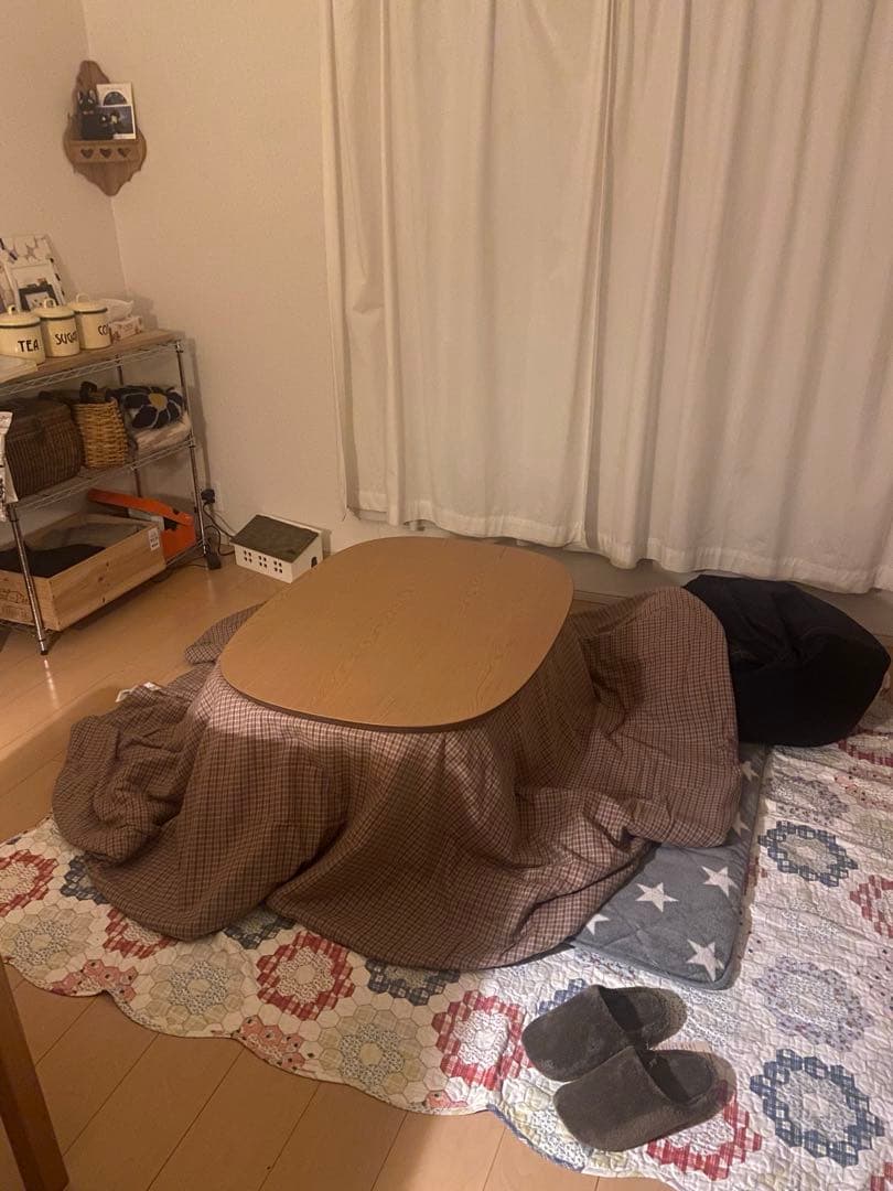 無印良品　こたつにもなるローテーブル　小　ナチュラル