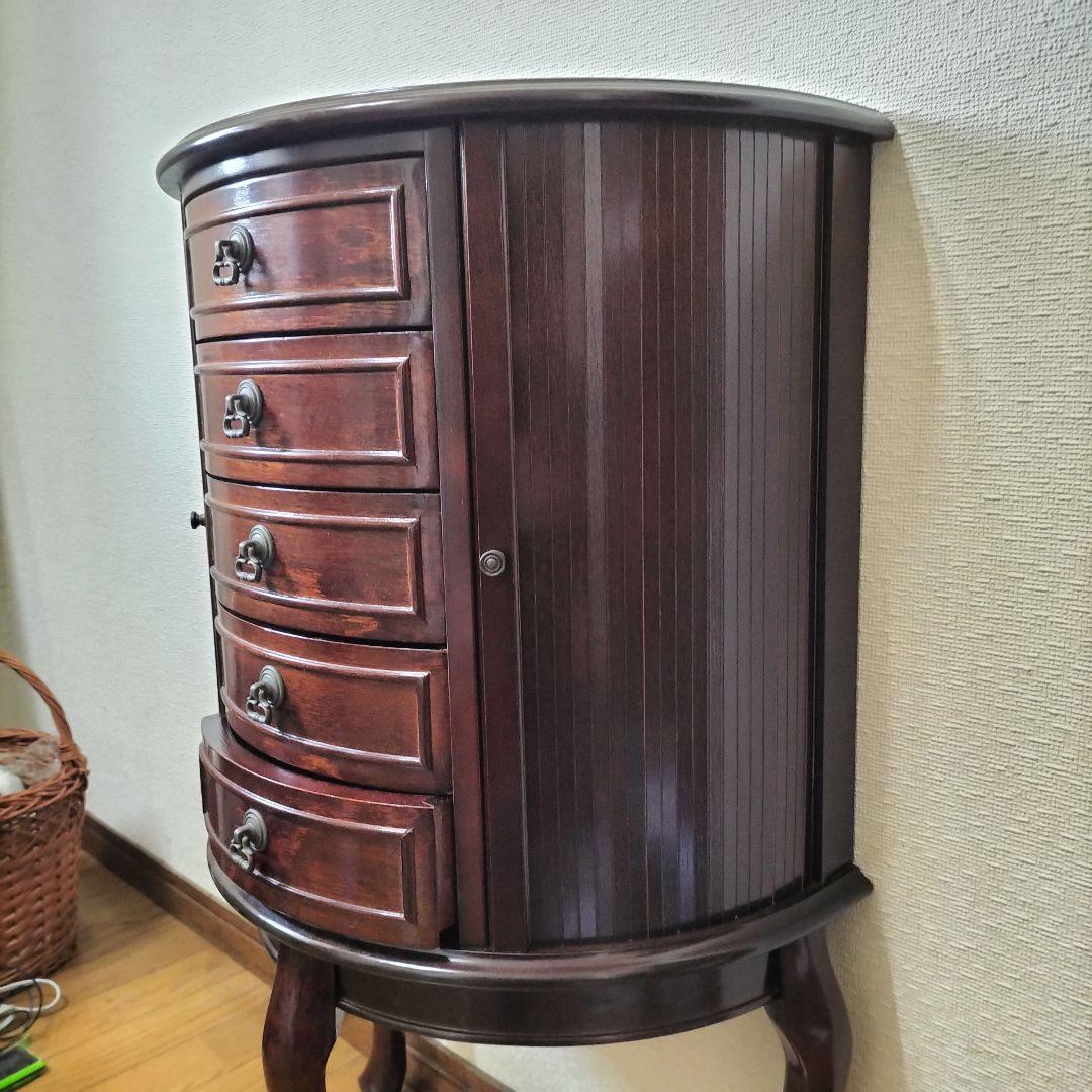 ヴィンテージ　アンティーク風　キャビネット　チェスト　ジュエリー　アクセ収納