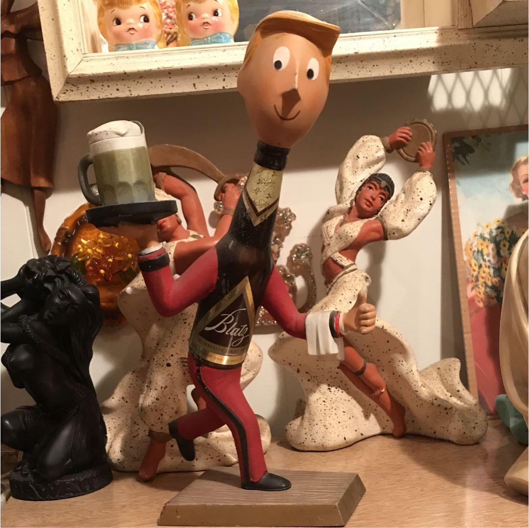 貴重！50's ビール会社Blatzブラッツ店頭看板アンティーク　USA雑貨