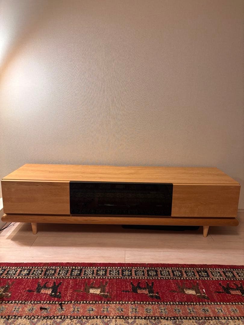 楽天grove購入　北欧テレビボード　オーク材　日本製　完成品