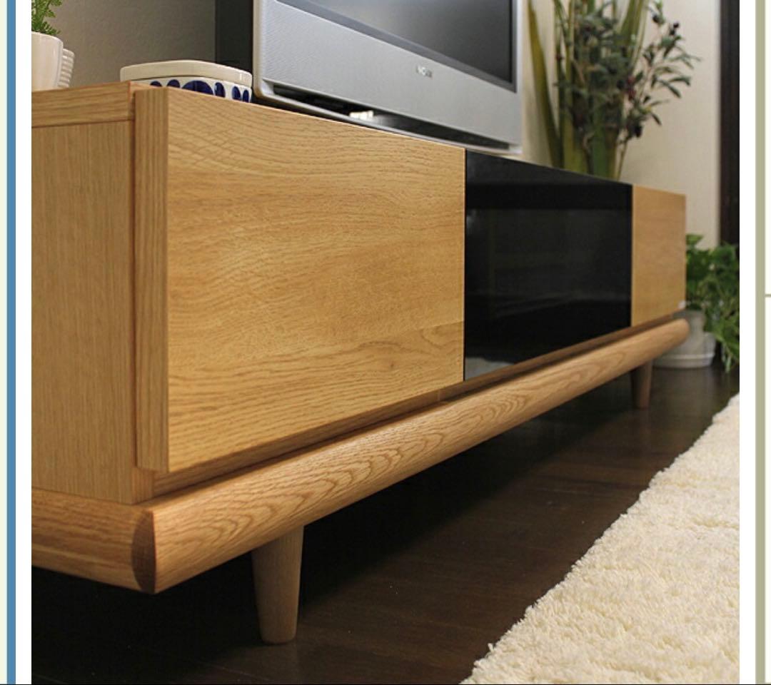 楽天grove購入　北欧テレビボード　オーク材　日本製　完成品