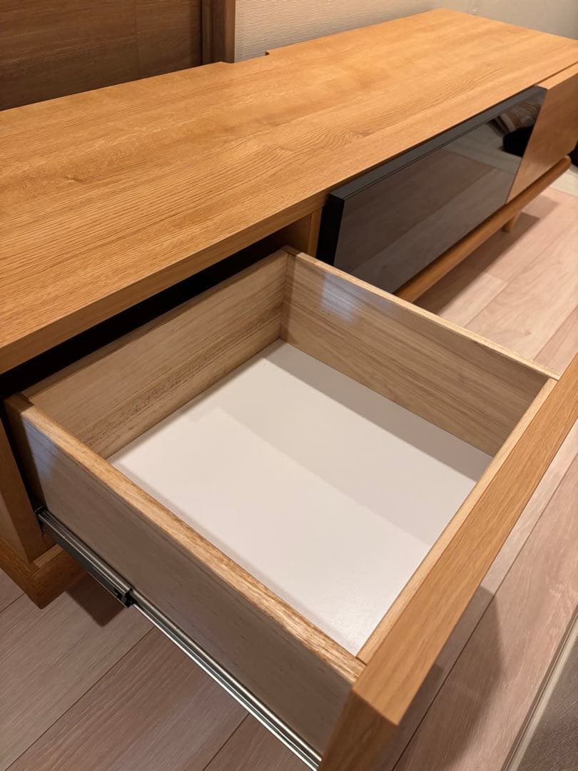 楽天grove購入　北欧テレビボード　オーク材　日本製　完成品