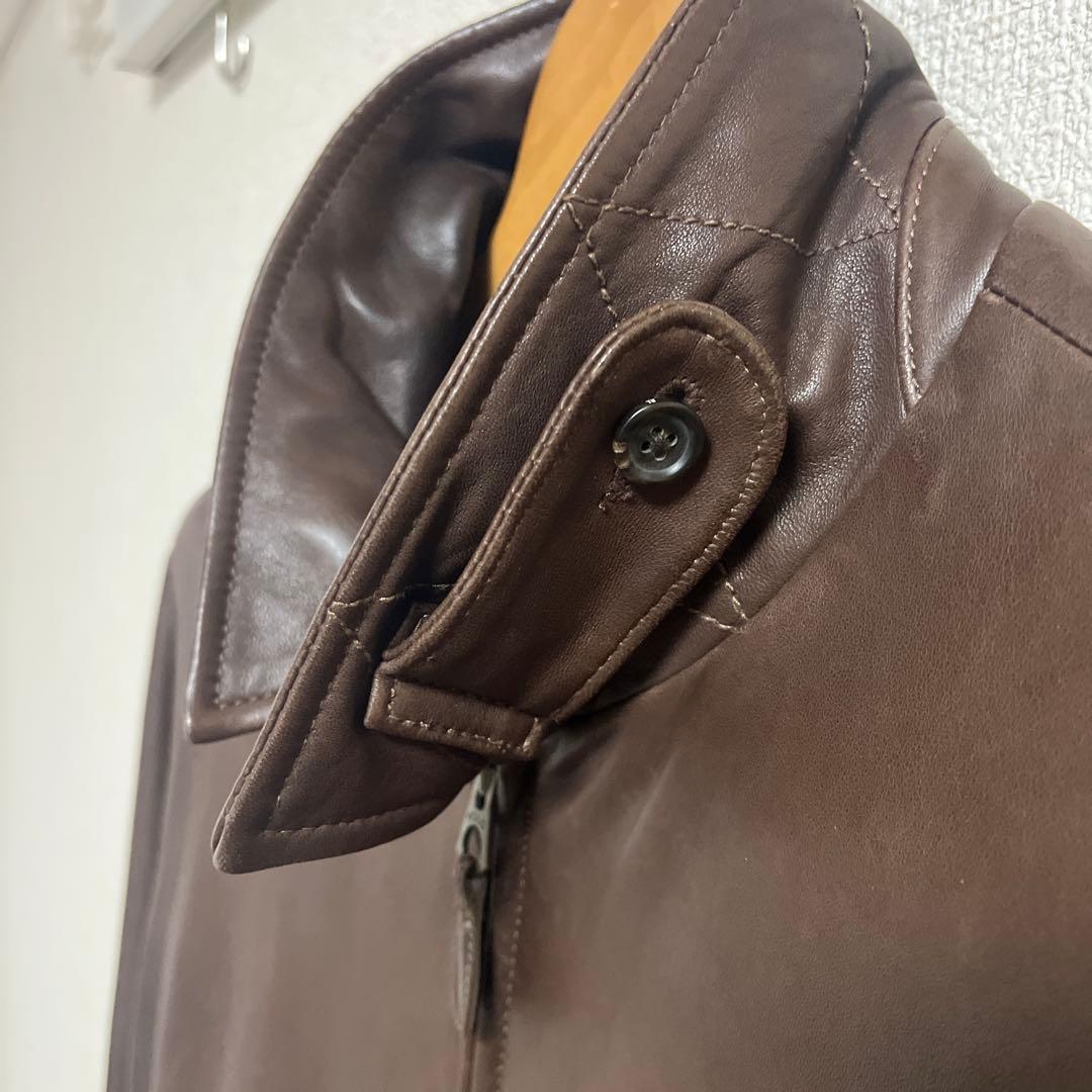 た*け様 名作【Ralph Lauren】LAMBSKIN LEATHER JA