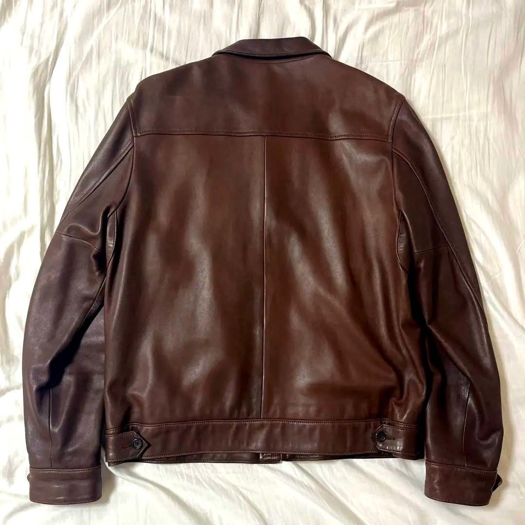 た*け様 名作【Ralph Lauren】LAMBSKIN LEATHER JA