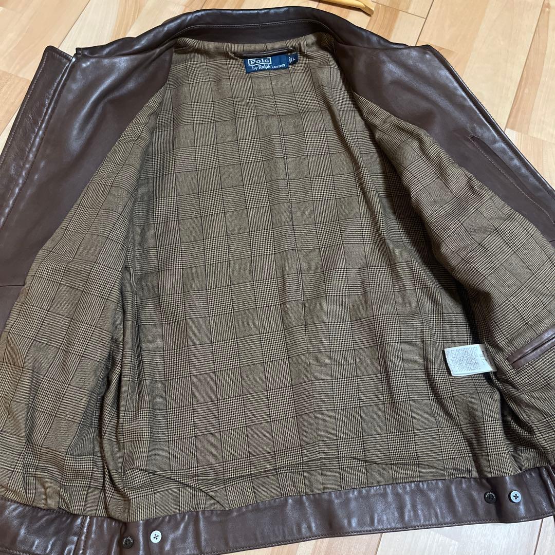 た*け様 名作【Ralph Lauren】LAMBSKIN LEATHER JA
