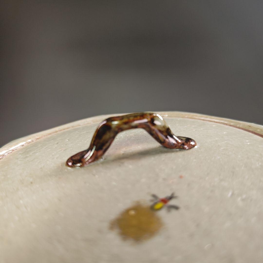 ウ267 水指『沖野和香』『乾山　八角　蛍　水指　共箱』茶道具