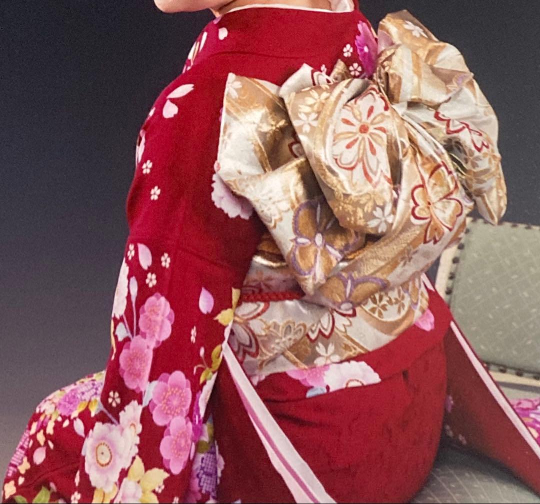 翌日発送可【振袖セット 】振袖 帯 正絹長襦袢 帯〆 帯揚/ 成人式 お手入れ済