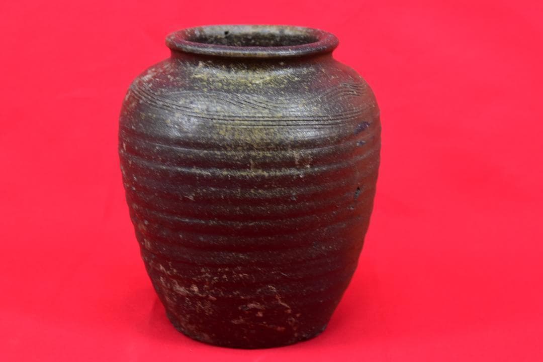 【桃山時代保証】古備前壷/焼物/重量2,7kg/掛軸/名家伝来/AB-47