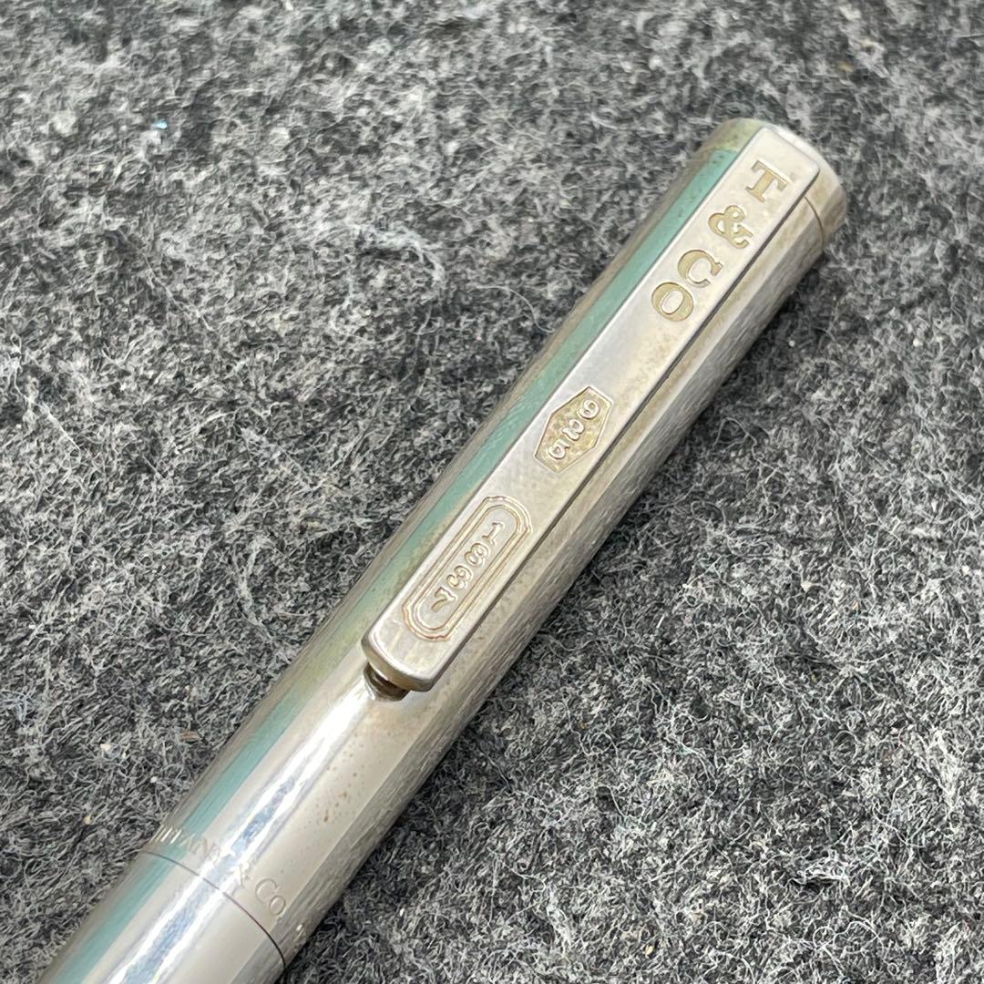 PE1151□ティファニー ツイスト式 ボールペン 925 銀製