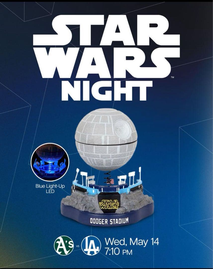【激レア】ドジャース 球場配布 スターウォーズ ナイト デススター 2025