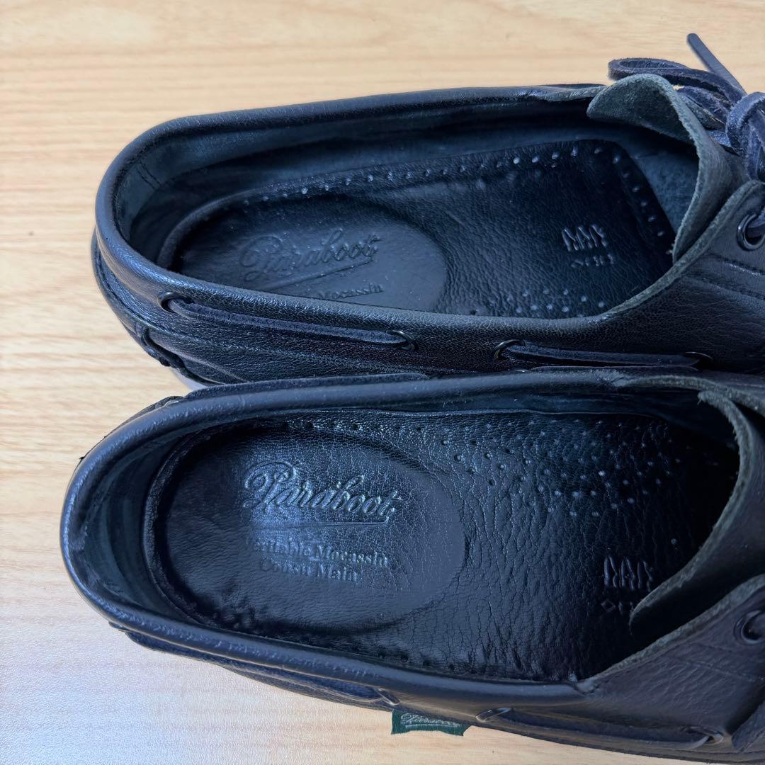 パラブーツ　バース　8サイズ　ブラック　レザー　デッキシューズ