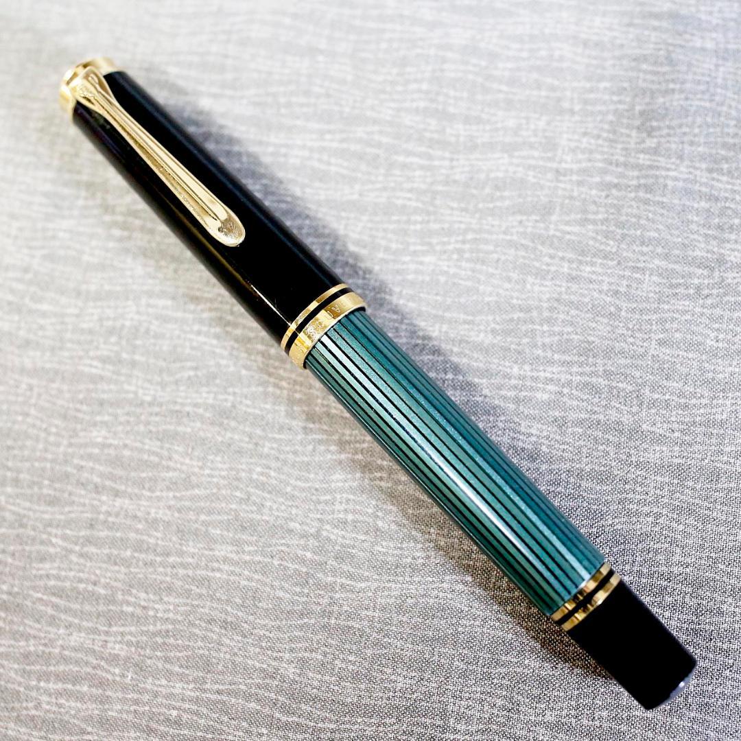 【送料込み】ペリカン ボールペン スーベレーン Ｒ６００ 緑縞