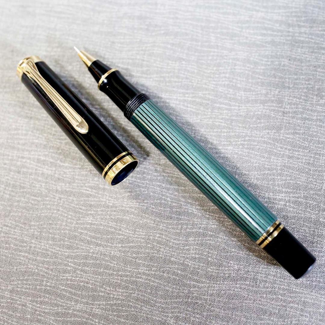 【送料込み】ペリカン ボールペン スーベレーン Ｒ６００ 緑縞