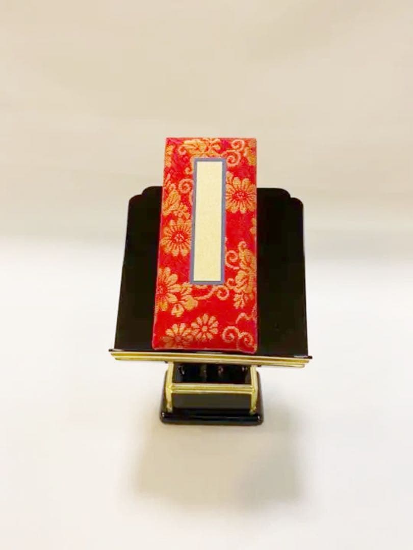 鳥ノ子　過去帳　木製　本金過去帳台　　仏具セット