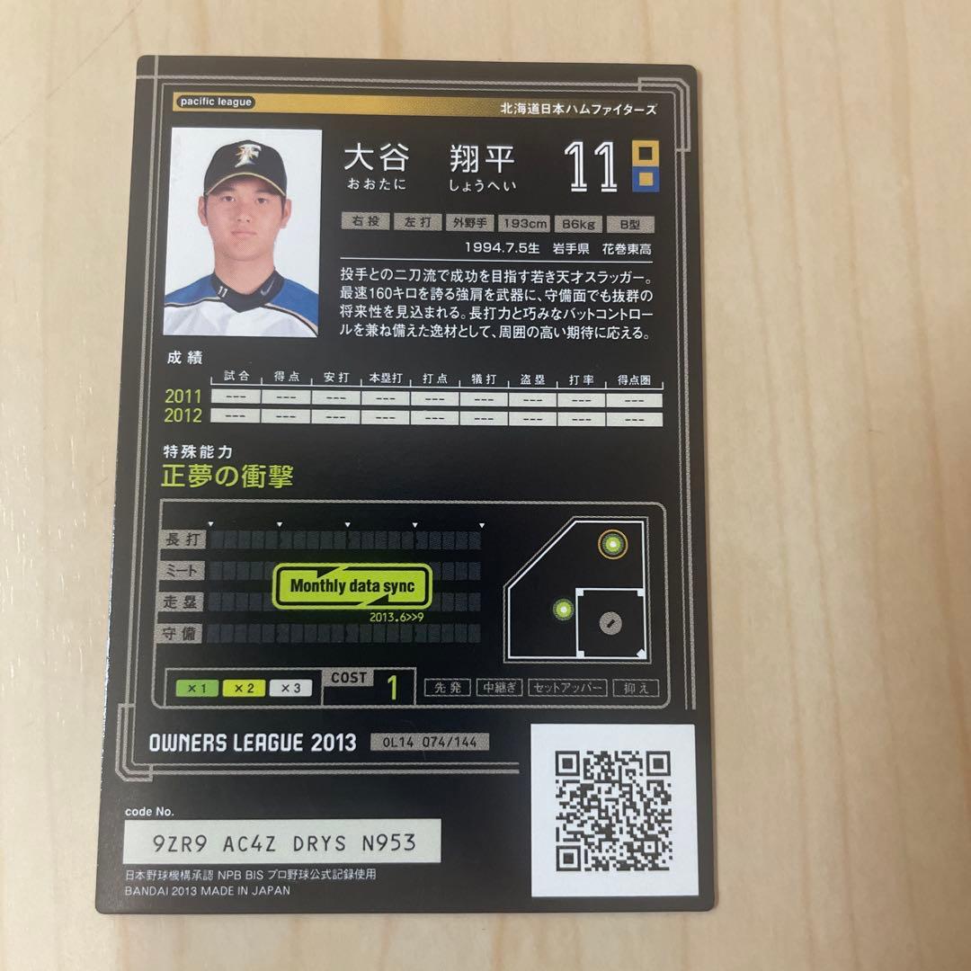 大谷翔平 2013年　ルーキーカード　お値引き不可